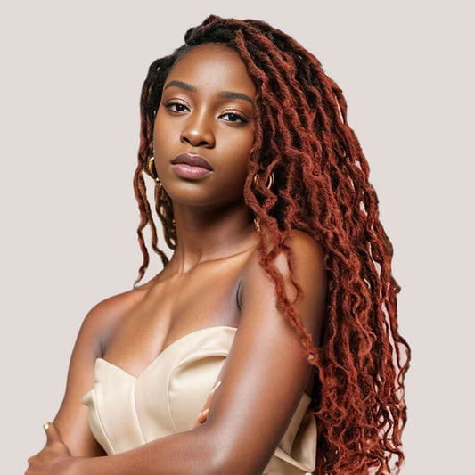QVR #1B+#Dark Orange Two Colors Afro Kinky Bulk Human Hair For Braiding DreadLock