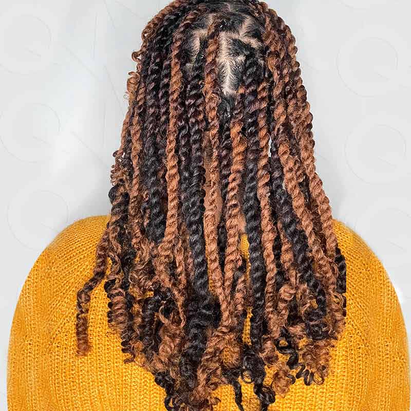 QVR Self-customized Highlights Color Afro kinky Bulk For Braiding Dreadlock Hair