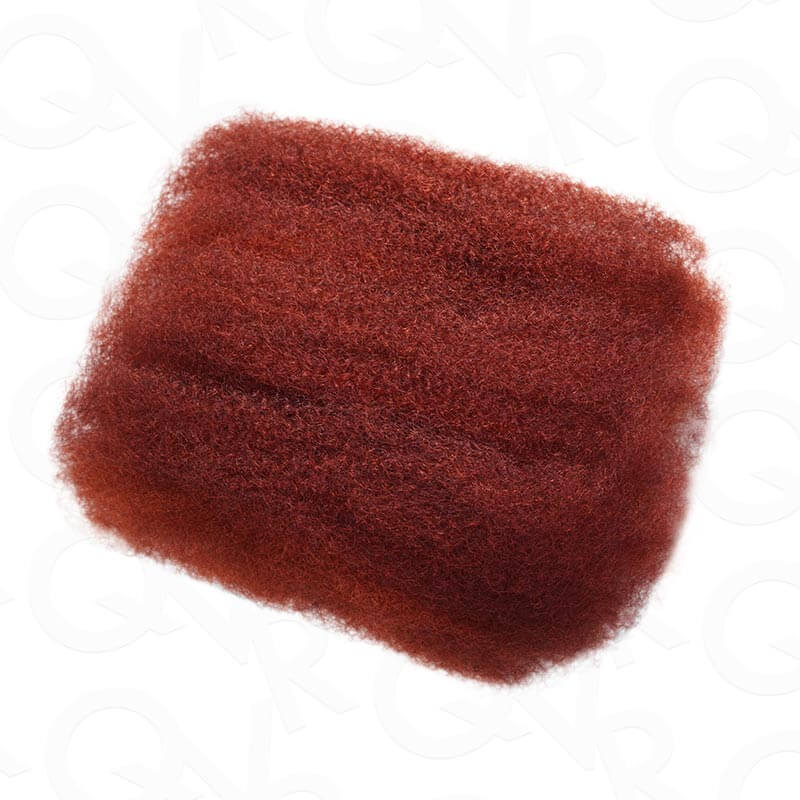 QVR 1 Pack Reddish Brown Color Afro Kinky Bulk Human Hair
