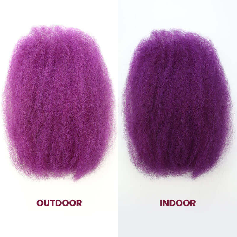 QVR New Purple Color Afro Kinky Bulk Human Hair For Braiding DreadLock