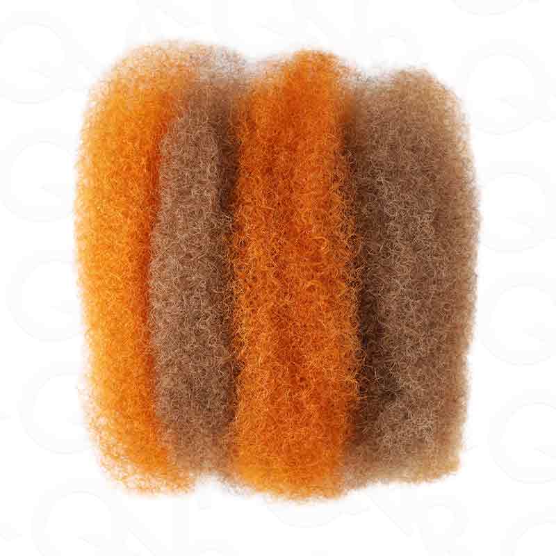 QVR Thick 4 Packs Afro Kinky Bulk Human Hair For Perfect Braids & Twists