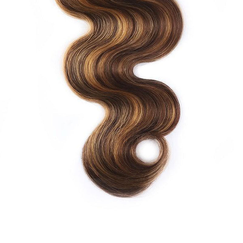 QVR Piano Highlight Body Wave Bundles P4/27 Bundles Ombre Human Hair Bundles