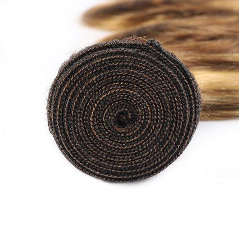 QVR Piano Highlight Body Wave Bundles P4/27 Bundles Ombre Human Hair Bundles
