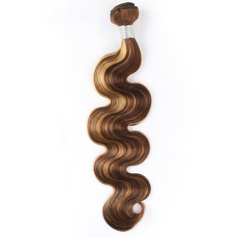 QVR Piano Highlight Body Wave Bundles P4/27 Bundles Ombre Human Hair Bundles