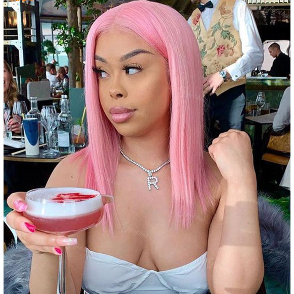 QVR Straight Highlight Wigs Human Hair Orange Color Wigs T Lace Burgundy Wig 180% Density 13x4x1 Lace