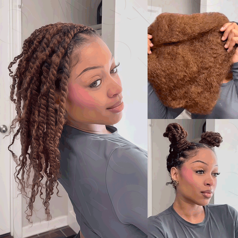 US Only|QVR Mix #4/30 Afro kinky Bulk Human Hair