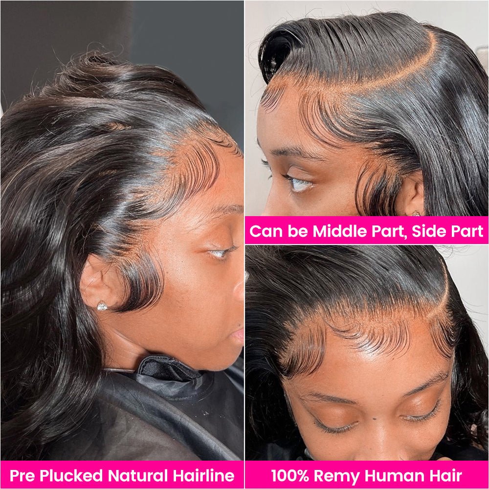 QVR Body Wave 13x4 HD Lace Frontal Wig Undetectable Lace Frontal Human Hair Wigs For Women