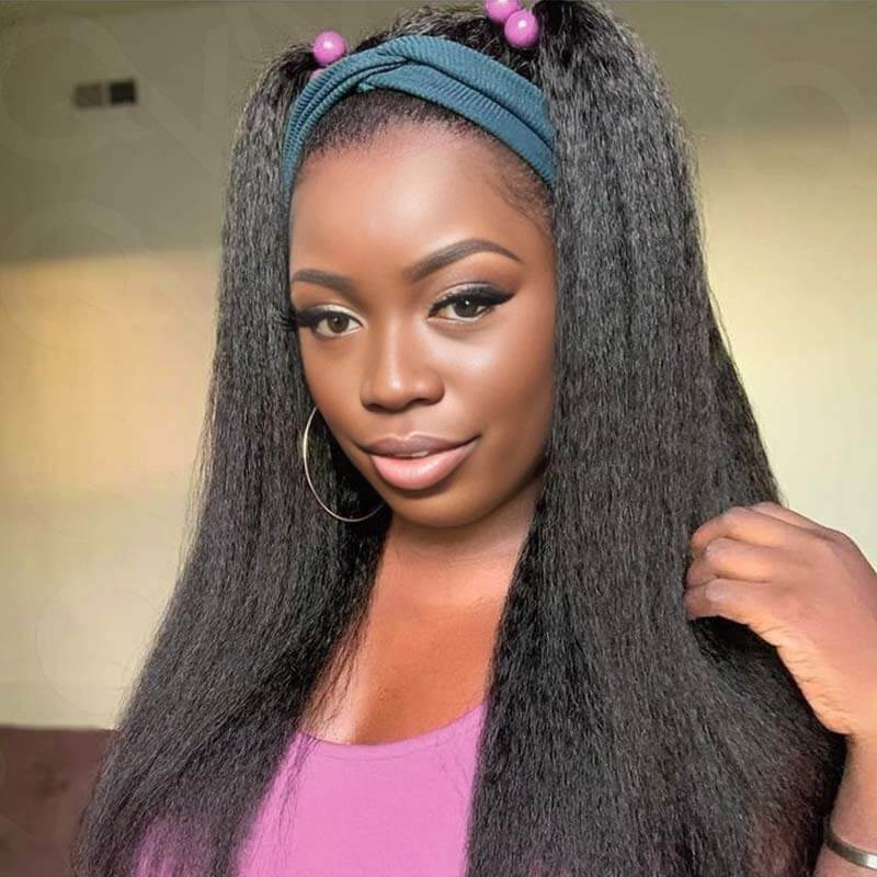 Flash Sale|QVR Glueless Half Wig 3 In 1 Kinky Straight Human Hair Protective Hairstyle