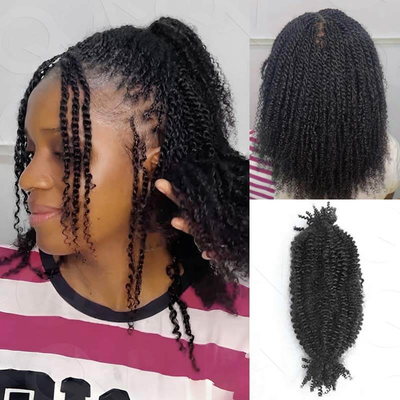 QVR Ombre Spring Twist Hair T1B/350 Color Type 3C 4A Hair Extensions