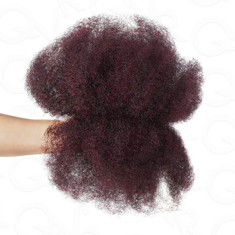 QVR 1 Pack Mix #1B/99J Color Afro Kinky Bulk Human Hair