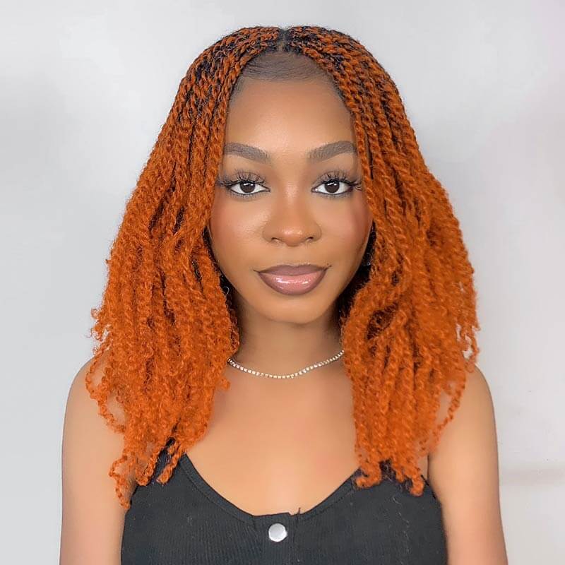 MATCH SALE|QVR Ginger Orange Afro Kinky Bulk Human Hair