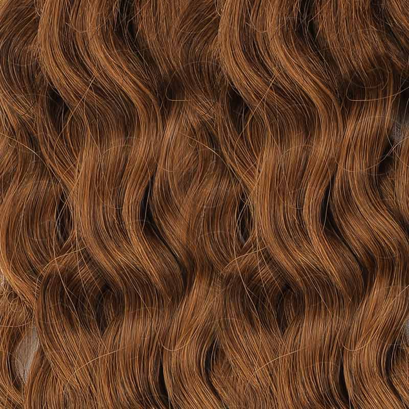 Flash Sale|QVR Auburn Brown #30 Water Wave Feather Crochet Human Hair
