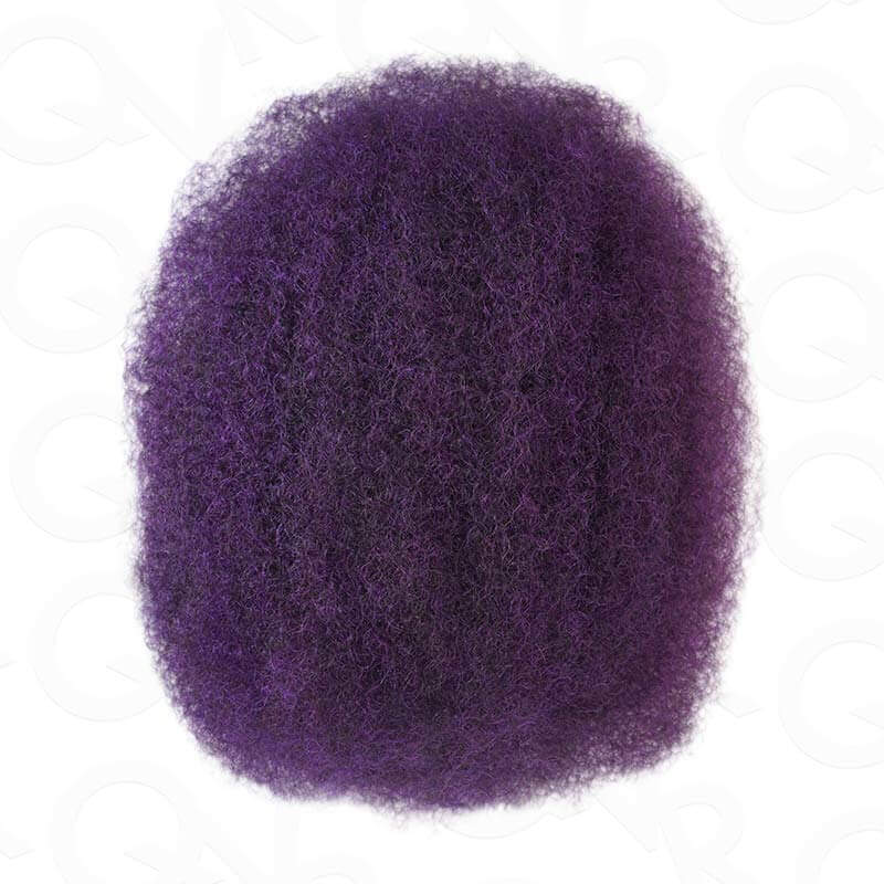 QVR 1 PackMix #1B/Purple Color Afro Kinky Bulk Human Hair
