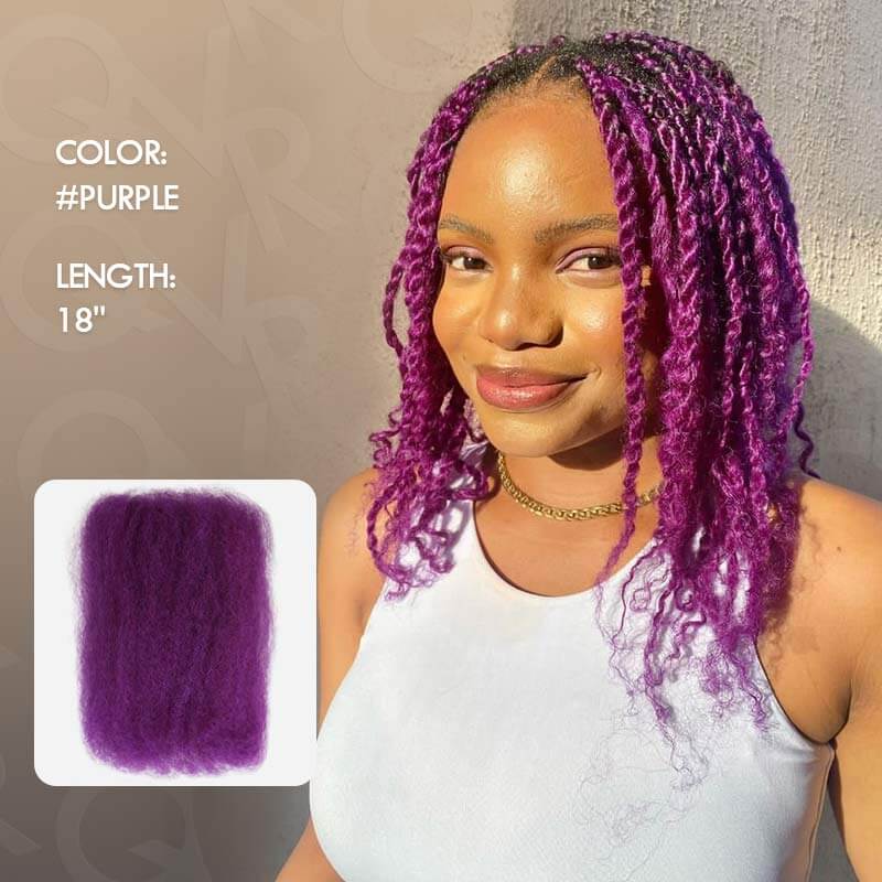 MATCH SALE|QVR Purple Afro Kinky Bulk Human Hair