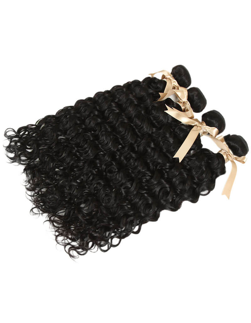 Queen Remy Human Hair Bundles Hair Weave Water Wave 4 Bundles