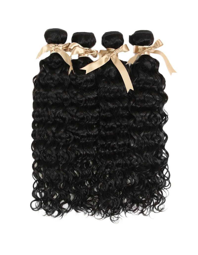 Queen Remy Human Hair Bundles Hair Weave Water Wave 4 Bundles