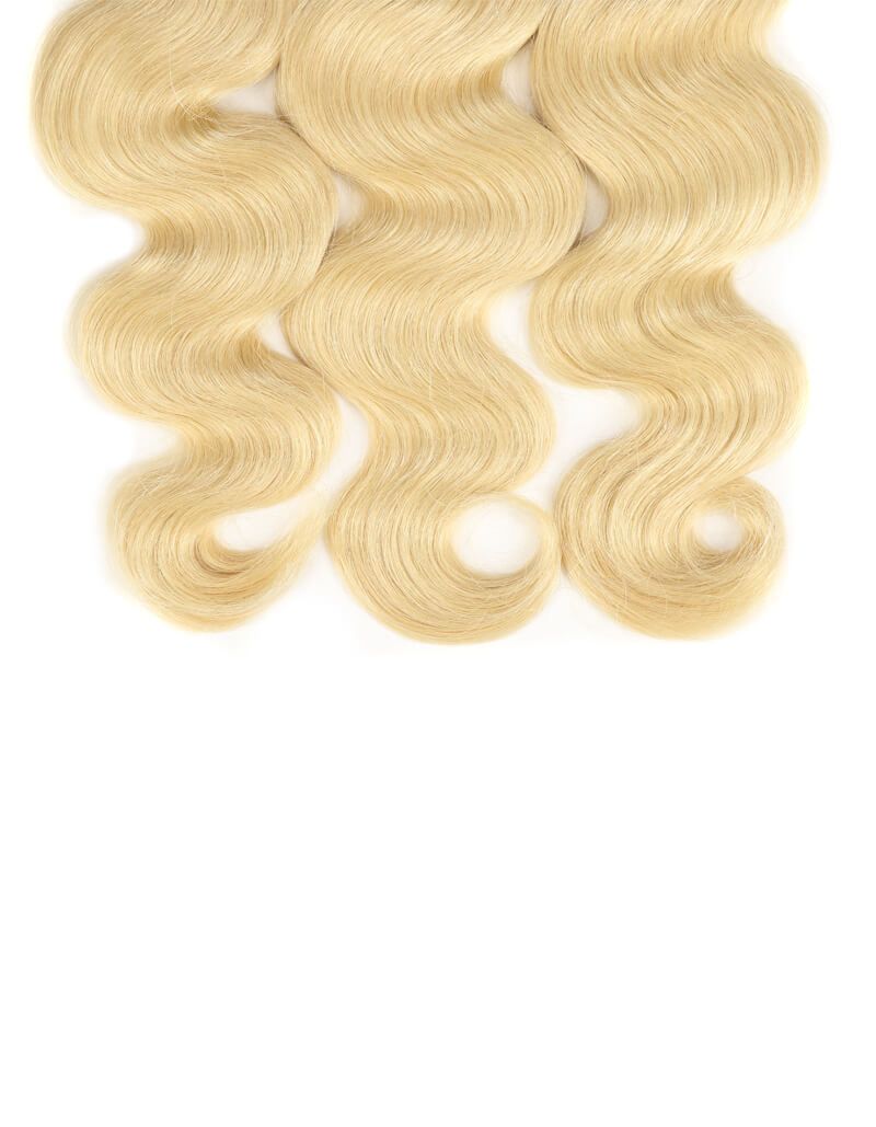 QVR Remy Human Hair 3 Bundles Body Wave Hair T1B/613