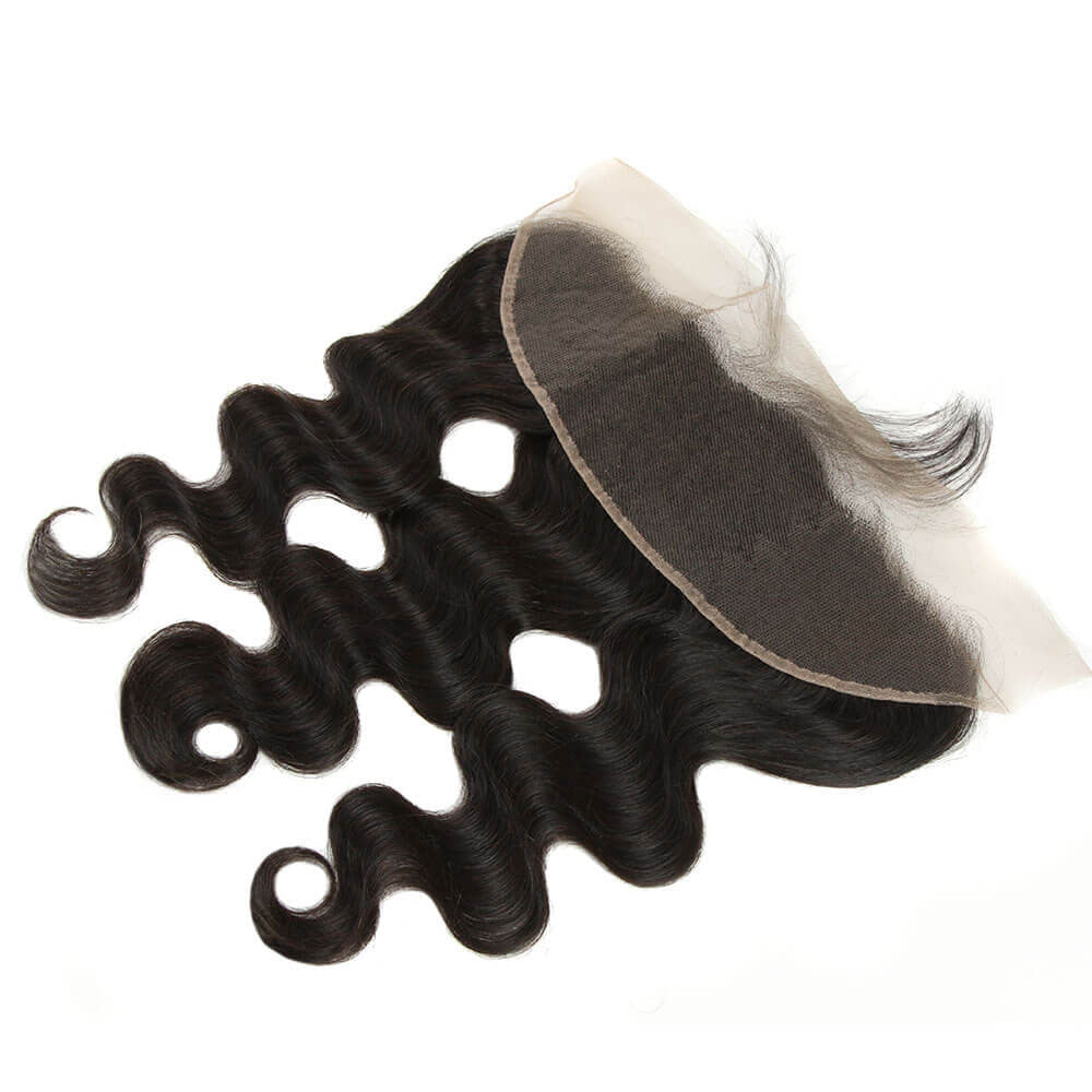 Virgin Human Hair Body Wave 3 Bundles with 13*4 Lace Frontal Closure