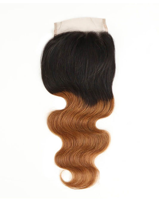 QVR Remy Human Hair 4x4 Closure Body T1B/30