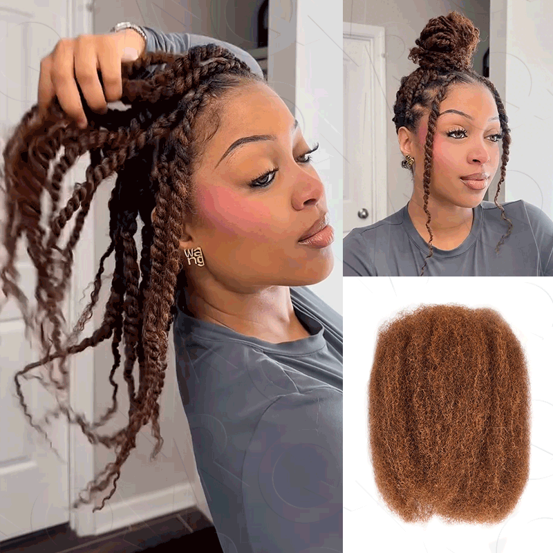BOGO|Natural Black Afro kinky Bulk Hair Extensions