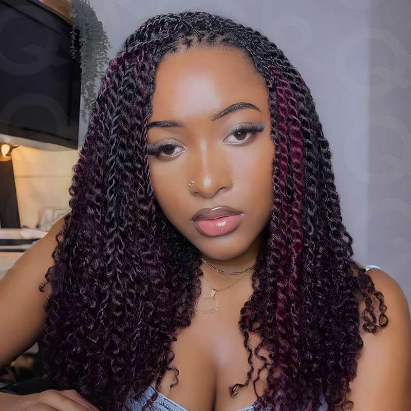 BOGO|Mix #1B/99J Color Afro Kinky Bulk Human Hair