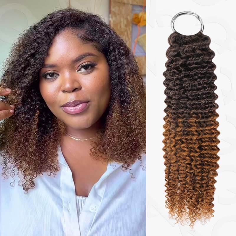 CLEARANCE SALE| #T2/30 Crochet Hair Small Kinky Curly Machine Made Feather Human Hair Extension