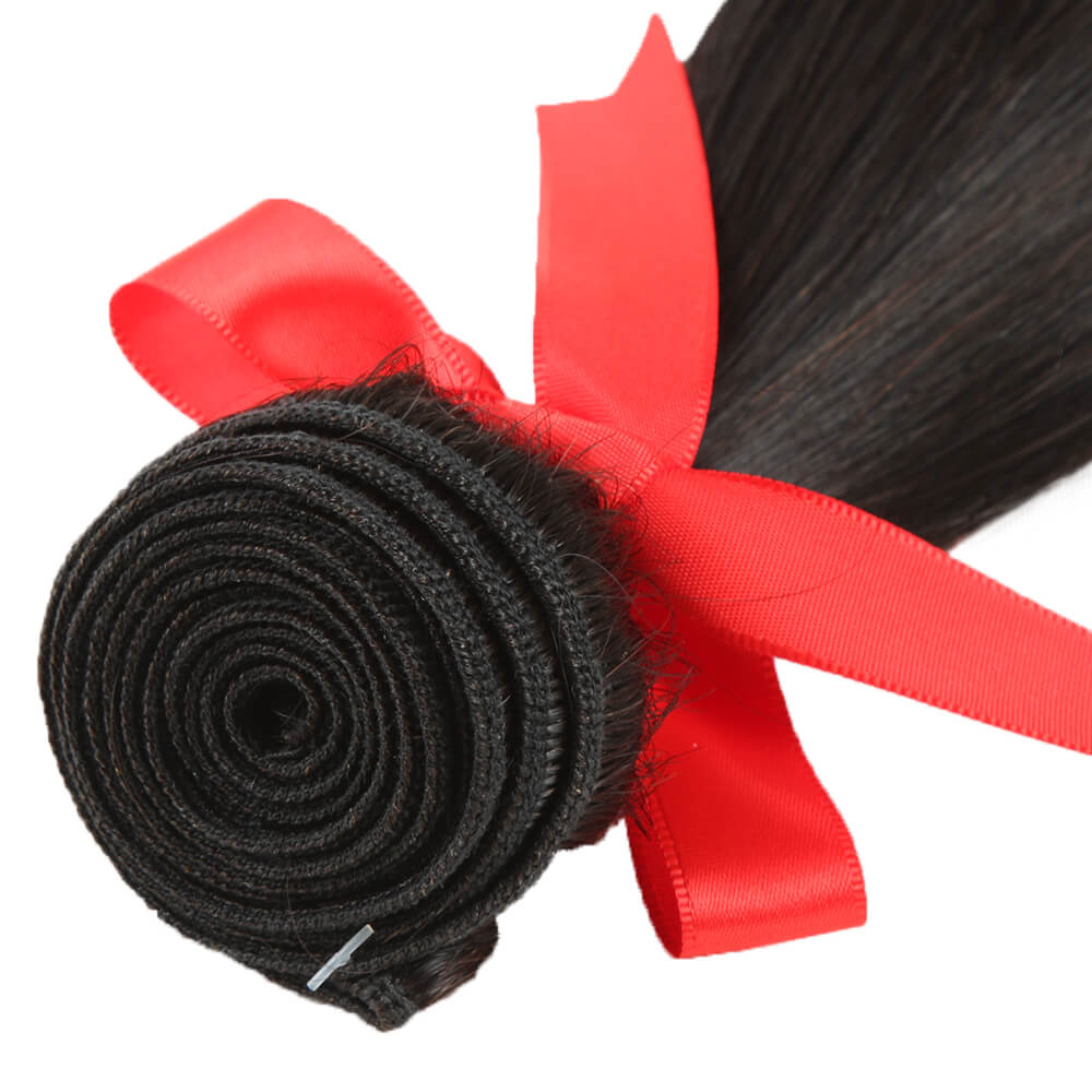 QVR Silk Straight Human Hair Weaves 1 Bundle