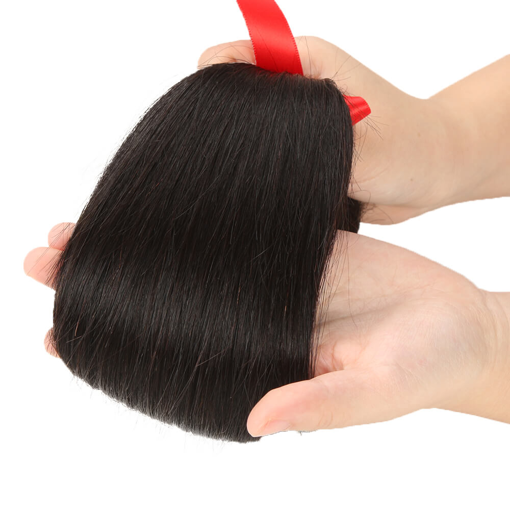 QVR Silk Straight Human Hair Weaves 1 Bundle