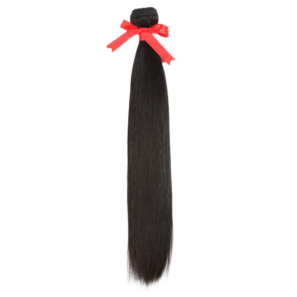 QVR Silk Straight Human Hair Weaves 1 Bundle