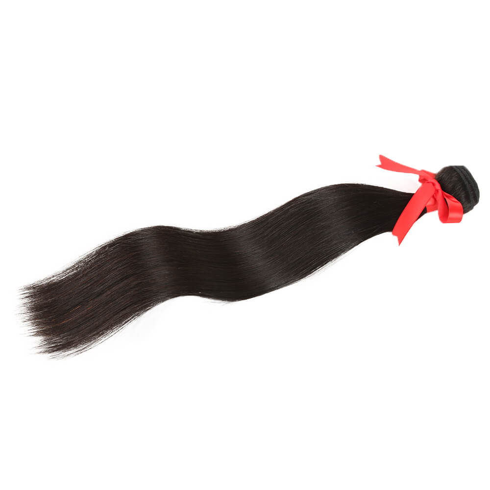 QVR Silk Straight Human Hair Weaves 1 Bundle