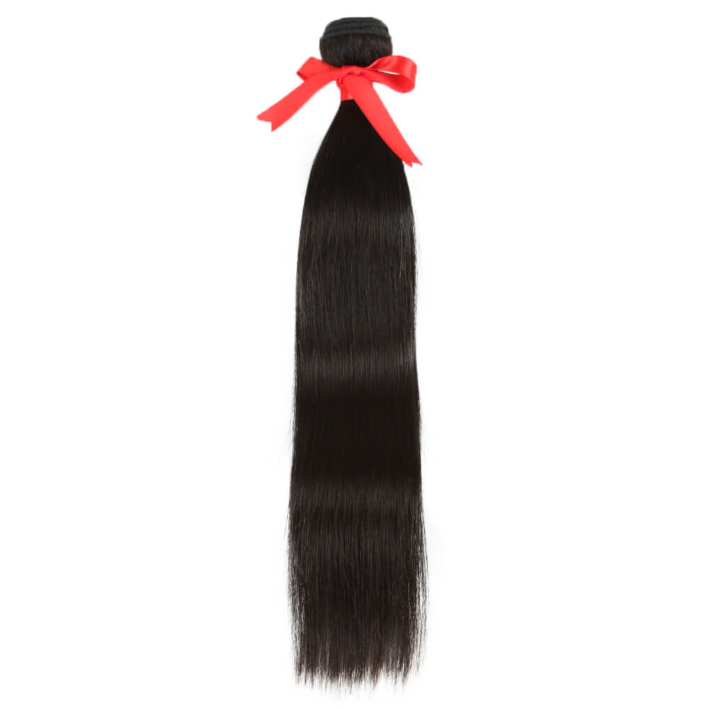 QVR Silk Straight Human Hair Weaves 1 Bundle