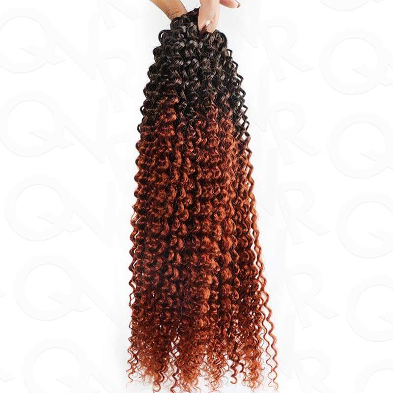New User Only|QVR #T1B/30 Crochet Hair Small Kinky Curly Feather Crochet Human Hair