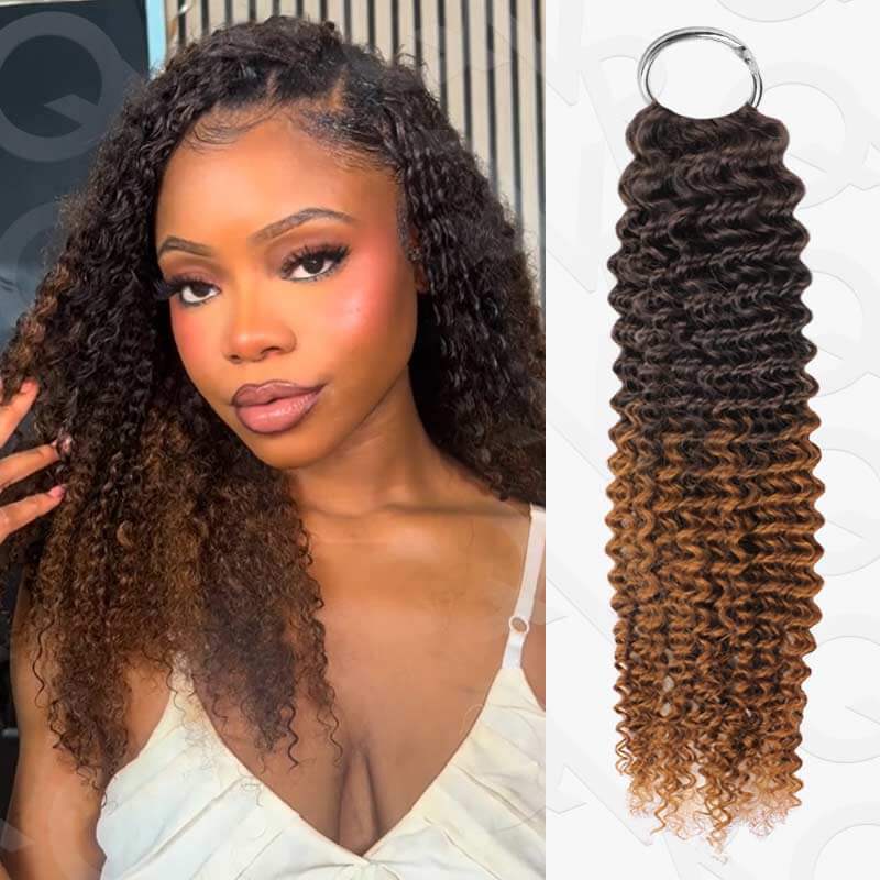 P3G5|#T1B/30 Small Kinky Curly Feather Crochet Hair