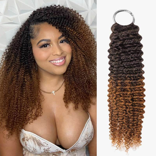 Wholesale|Buy 15 Packs Ombre Brown#T2/30 Feather Crochet Weave Human Hair Extensions Send 10 Free Packs