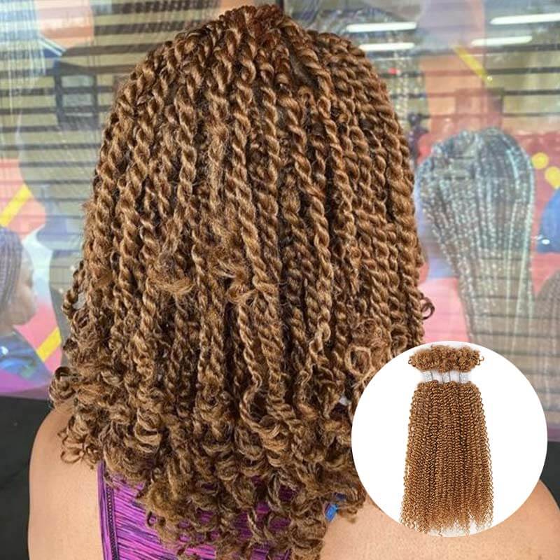 QVR 1 Pack Afro Kinky V Bulk Hair for Kinky Twist Crochet Braiding Hair