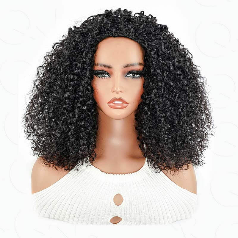 New User Only|QVR Hot Picks Twist Curly Drawstring Half Wig Human Hair Wigs