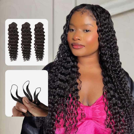 CLEARANCE SALE| Kinky Curly Feather Crochet Braid Human Hair Extensions