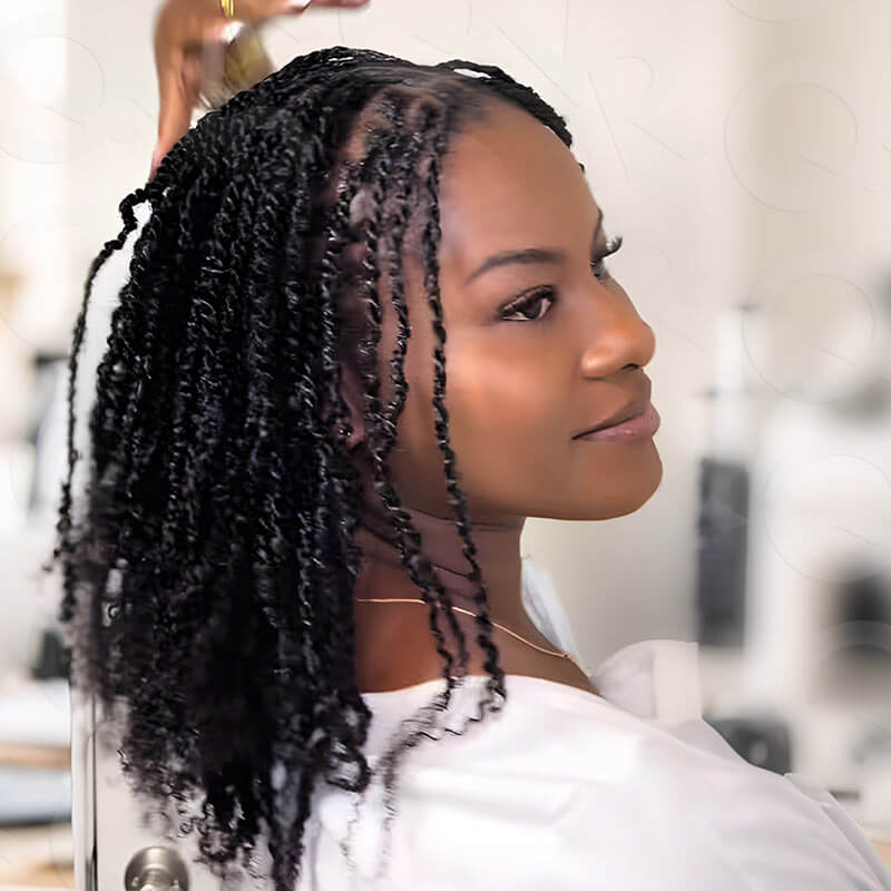 Wholesale|Buy 15 Packs Natural Black Spring Twist Human Hair Send 10 Free Packs