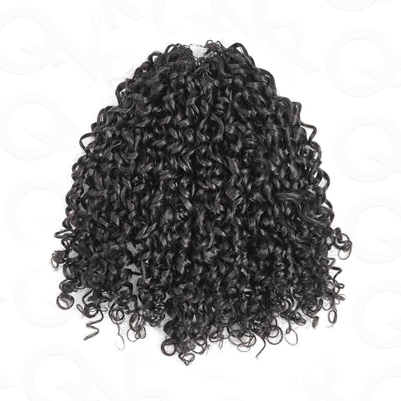 US Only|QVR #1B Ramen Curl Feather Crochet Human Hair