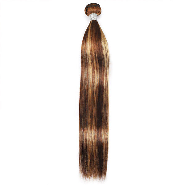 Honey Blonde Highlight Bundles Brazilian Straight Human Hair Weave Piano Hair 3 Bundles