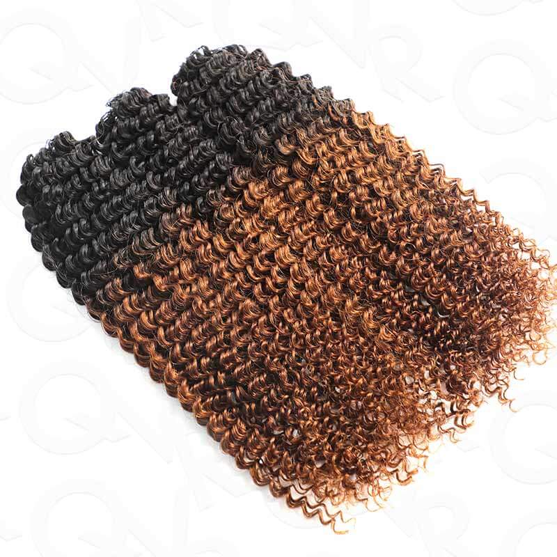 P3G5|#T1B/30 Small Kinky Curly Feather Crochet Hair