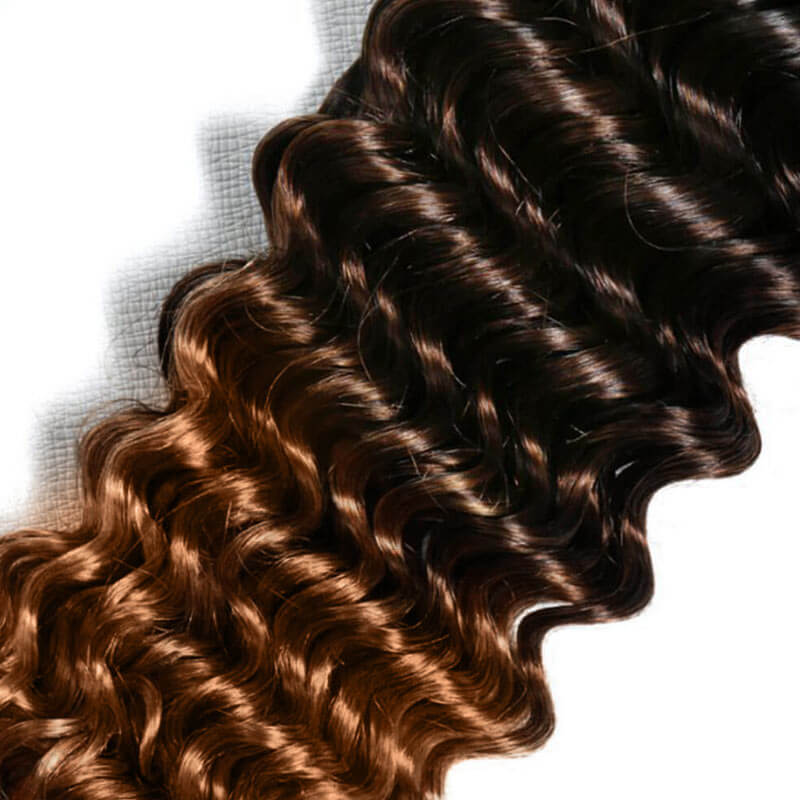 CLEARANCE SALE| #T2/30 Color Deep Wave Feather Crochet Braid Human Hair