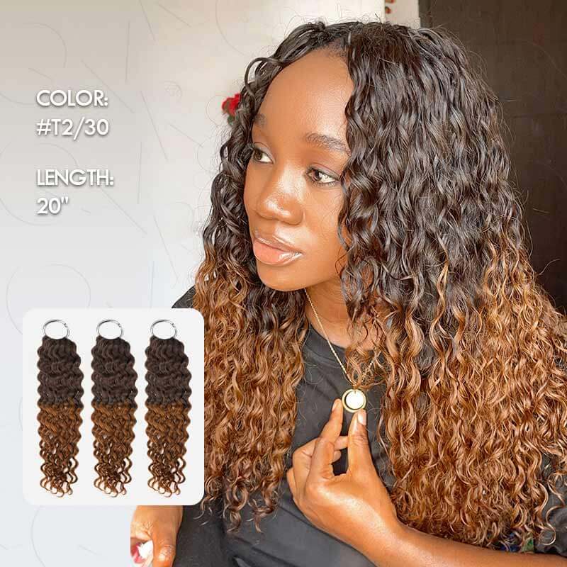US Only|QVR #T2/30 Water Wave Feather Crochet Human Hair