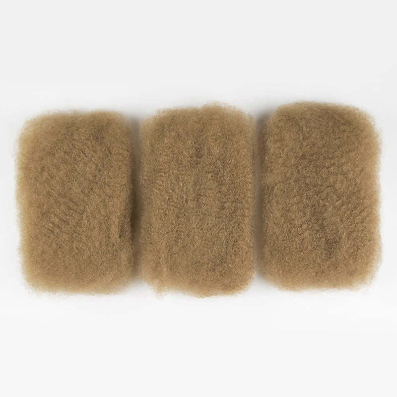 QVR Brown Color Afro kinky Bulk Hair Extensions For Braiding Dreadlock Human Hair