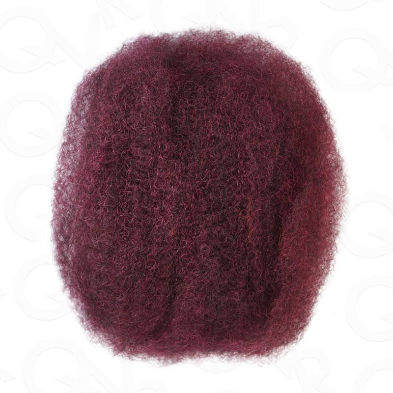QVR 1 Pack #1B/99J/Burgundy Afro Kinky Bulk Human Hair
