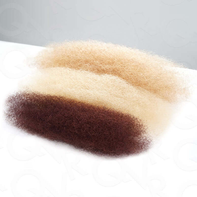 QVR 2 In 1 Afro Kinky Bulk Two Colors #6/SOrange4 Human Hair For Braiding Dreadlock Hair