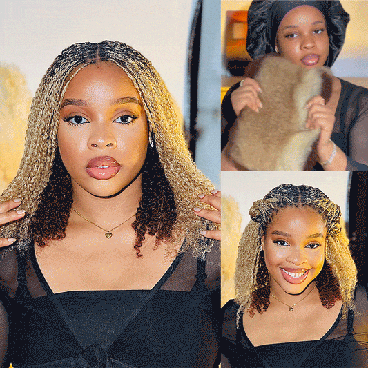B3G1|Three Colors #32/16/613 Afro Kinky Bulk Human Hair