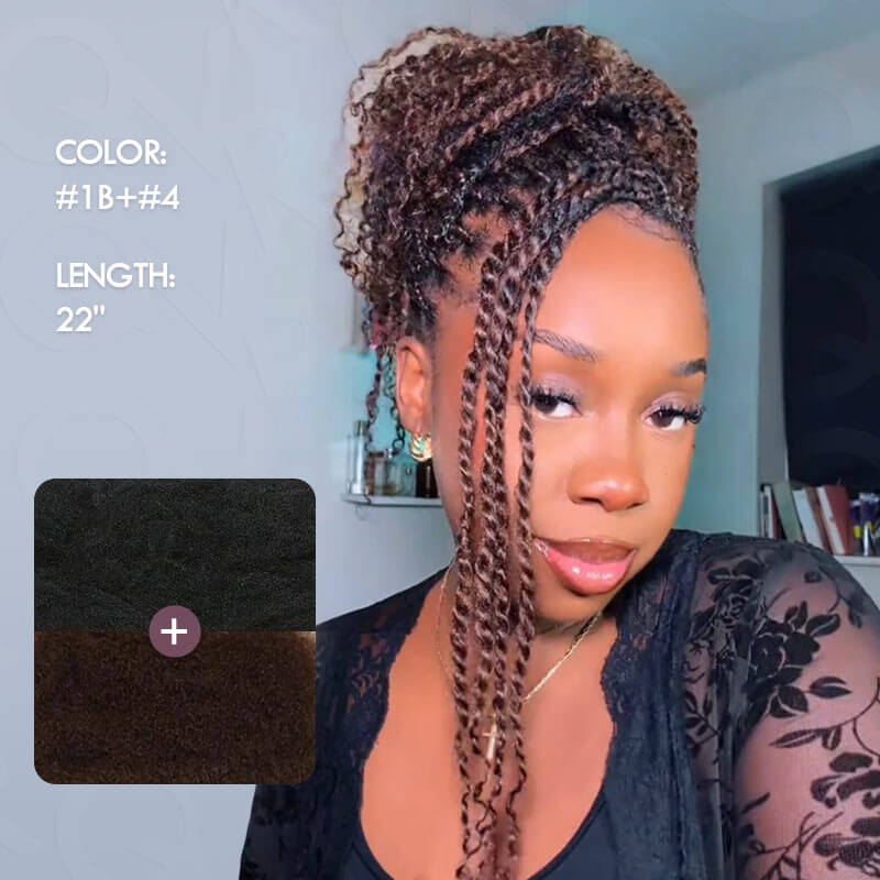 Flash Sale|QVR #1B+#4 Two Colors Afro Kinky Bulk Human Hair