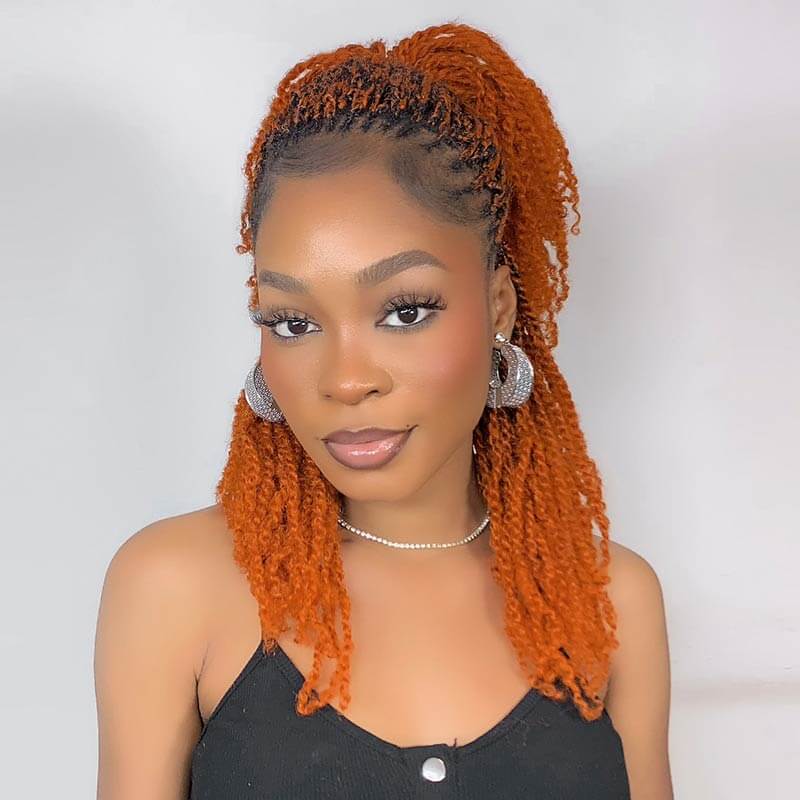 MATCH SALE|QVR Ginger Orange Afro Kinky Bulk Human Hair
