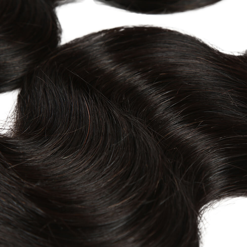 QVR Malaysian Virgin Human Hair Bundles Natural Color Body Wave 4 Bundles